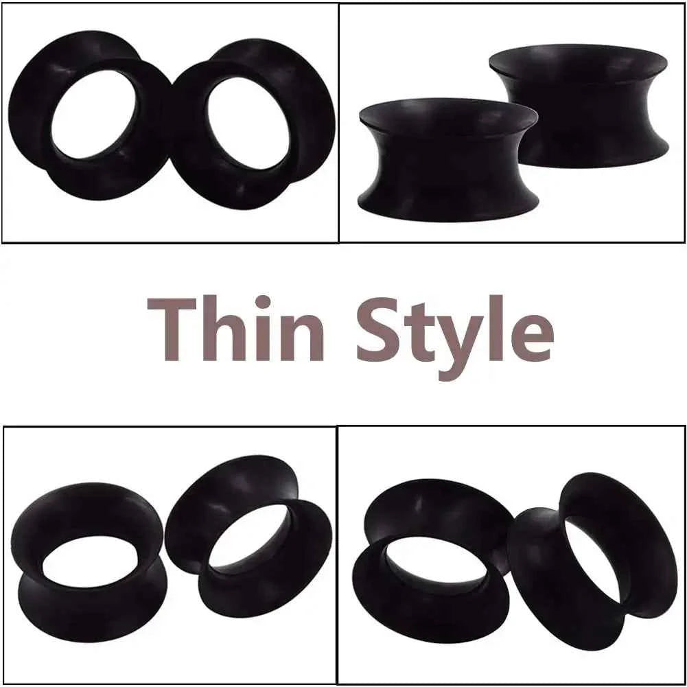 22pcs 8G-3/4 Ultra Thin Silicone Double Flared Flexible Tunnel - Pedlar's Attic