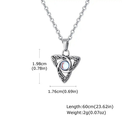 Celtic Knot Moonstone Pendant Necklace