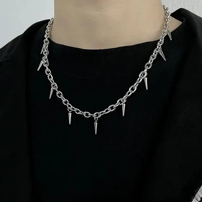 The Rivet & the Dark — Stainless Steel Punk Stud Choker