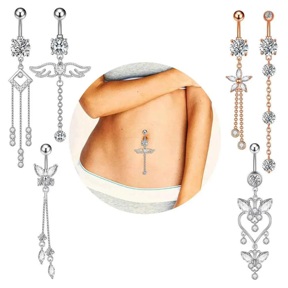 Trendy Angel Belly Button Rings
