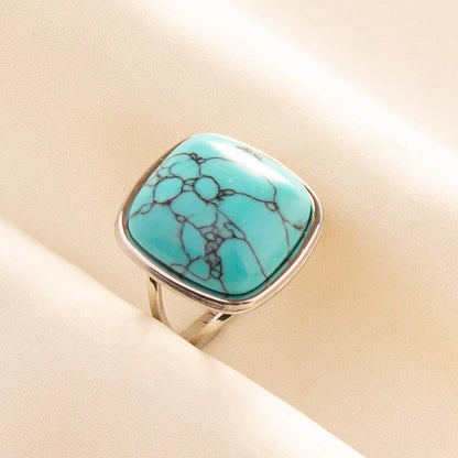 What the Stone Chose — Boho Turquoise Adjustable Ring - Pedlar's Attic