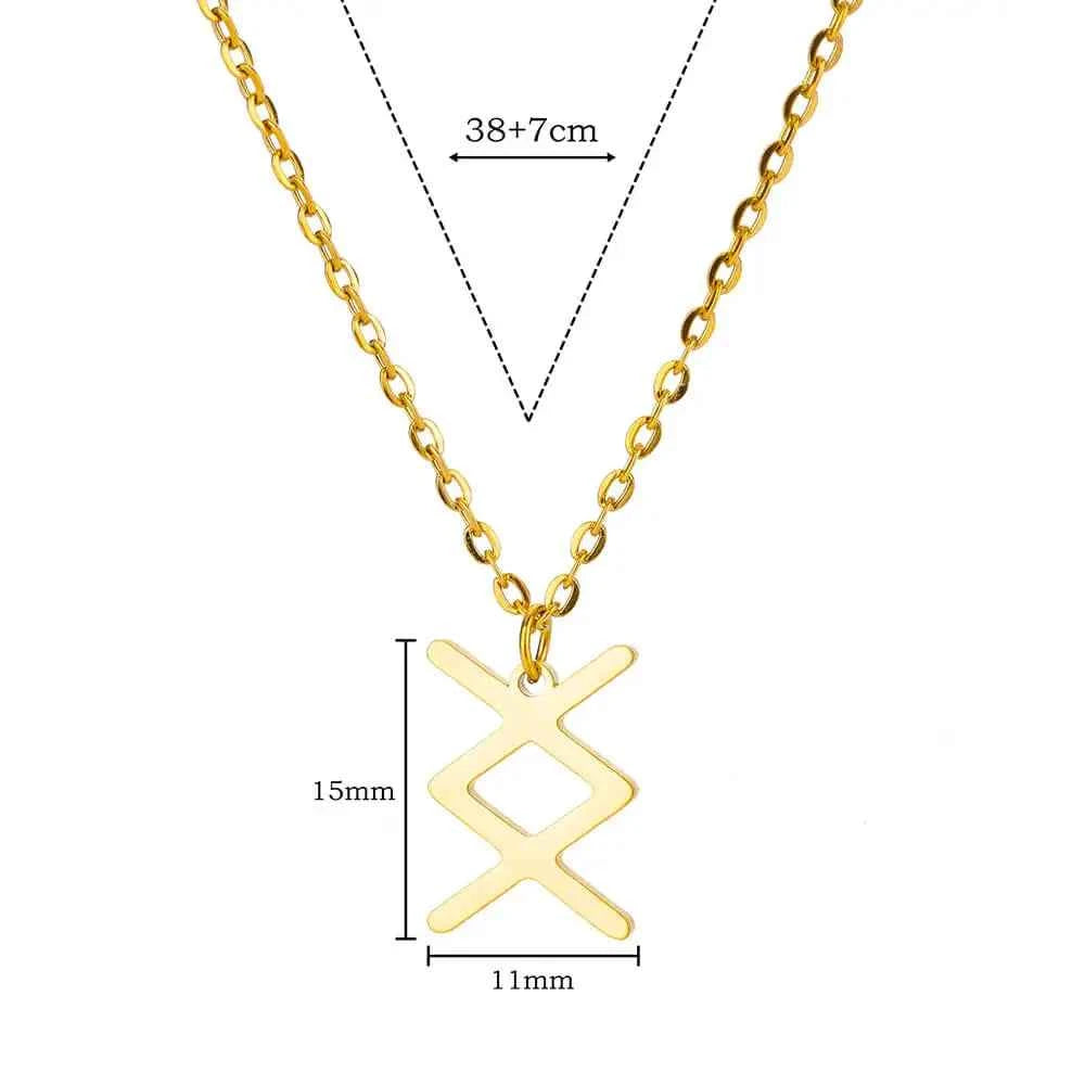 Norse Runic Pendant Viking Rune Layering Necklace