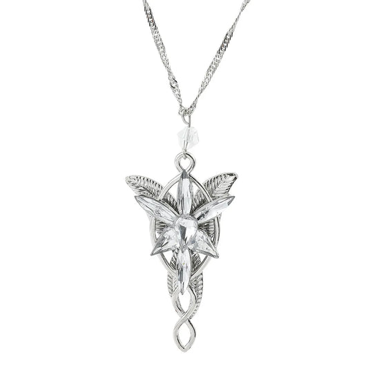 Surrounding Fairy Princess Grey Twilight Star pendant necklace