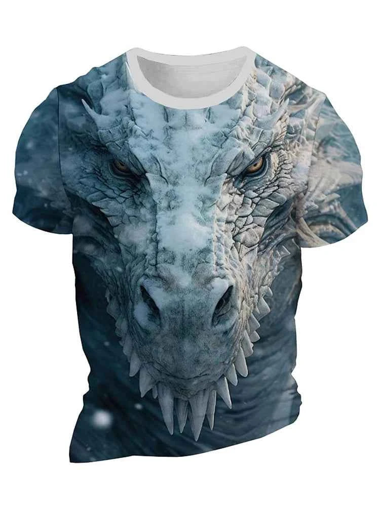 Men's T-shirts 3D dragon prints