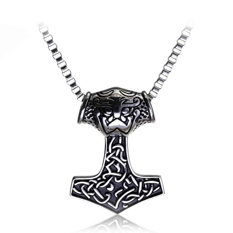 Norse Vikings Thor's Hammer Mjolnir Scandinavian Rune Amulet