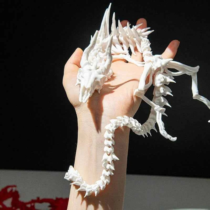 3D Printing Dragon Skeleton Model  Creative Joints Movable Desktop Craft Ornament Toys Home Decorations Gifts