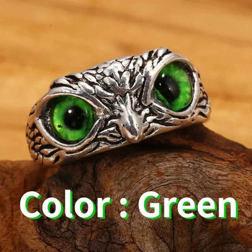 Owl Charm Ring - Vintage Gothic Jewelry for Men & Women - Cute Animal Design for Youth Gifts - Pedlar's Attic