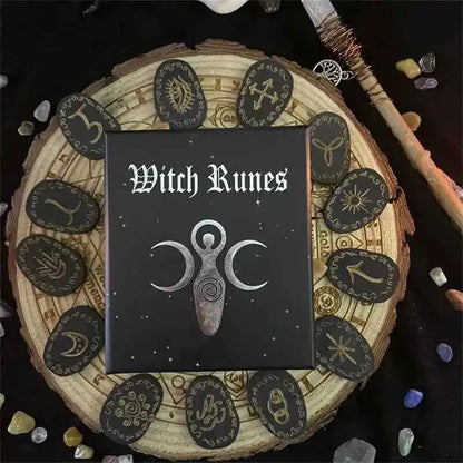 Wood Runes Stone Set Divination Runestones - Pedlar's Attic
