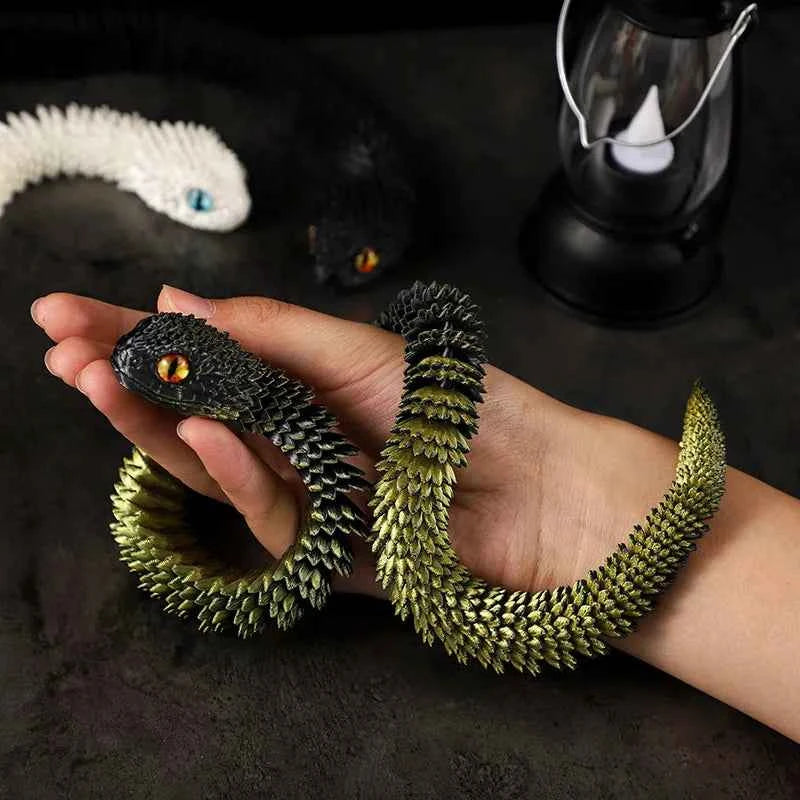 3D Printed Snake Rotatable Articulated - Pedlar's Attic