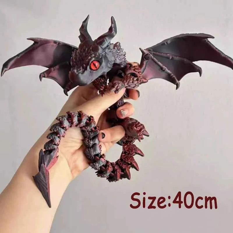 3D Printed Animals Toy Multi-joint Movable Dinosaur Snake Fidget Toy Adults Autism Stress Relief Toys Desktable Decor Kids Gift