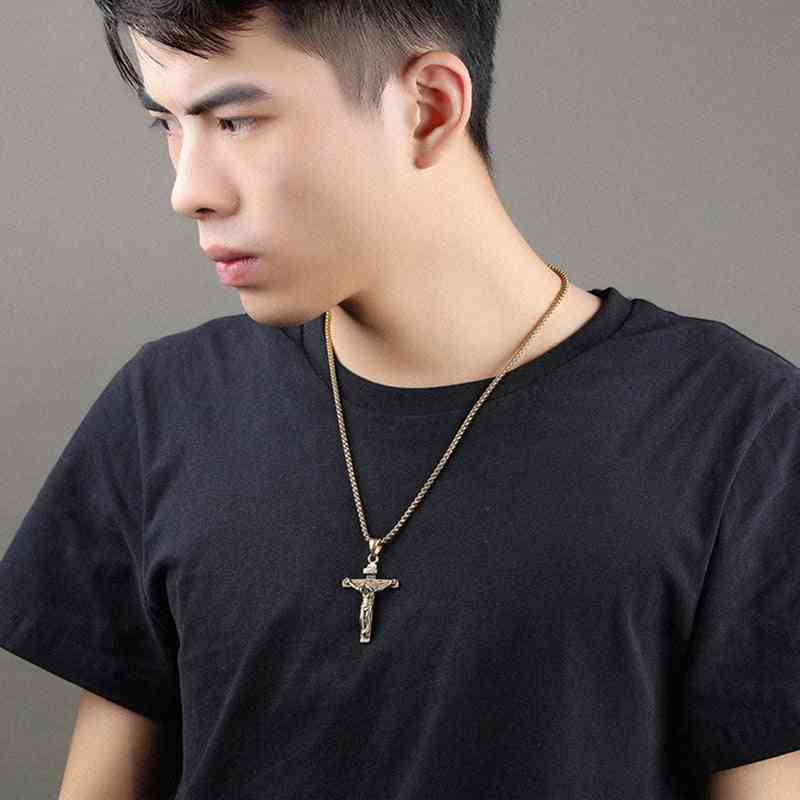 Jesus Cross Stainless Steel Necklace - Pedlar's Attic