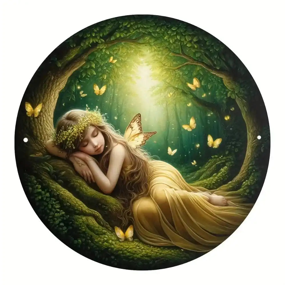 Where the Forest Breathes — Aluminum Butterfly Fairy Wall Art