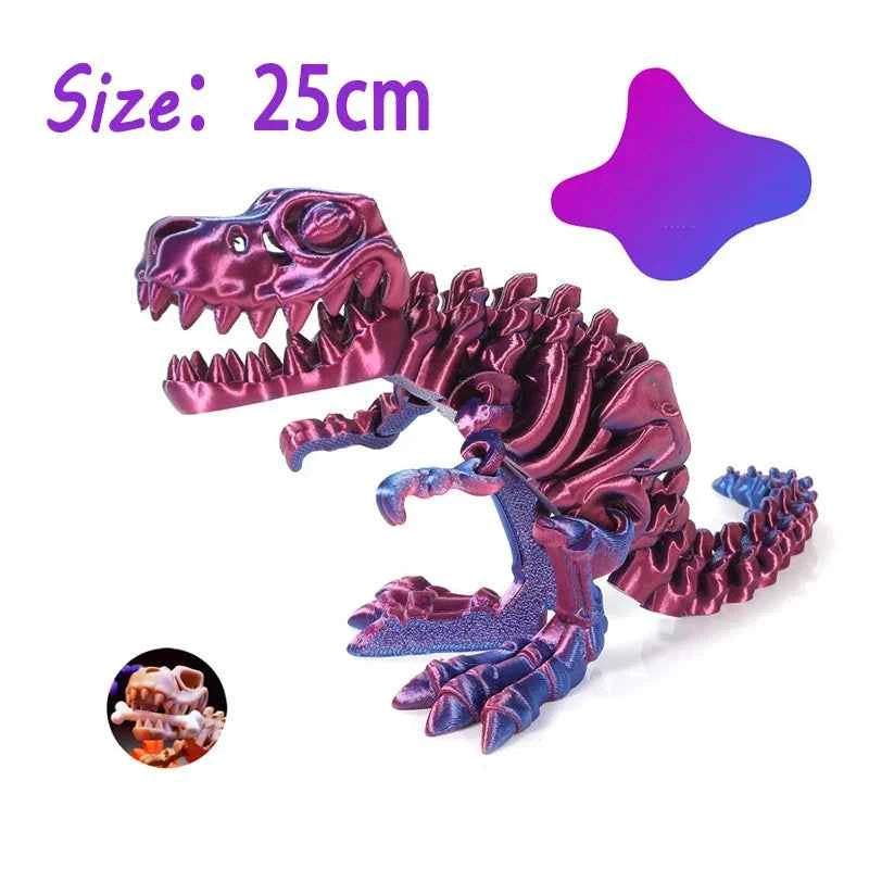 3D Printed Animals Toy Multi-joint Movable Dinosaur Snake Fidget Toy Adults Autism Stress Relief Toys Desktable Decor Kids Gift