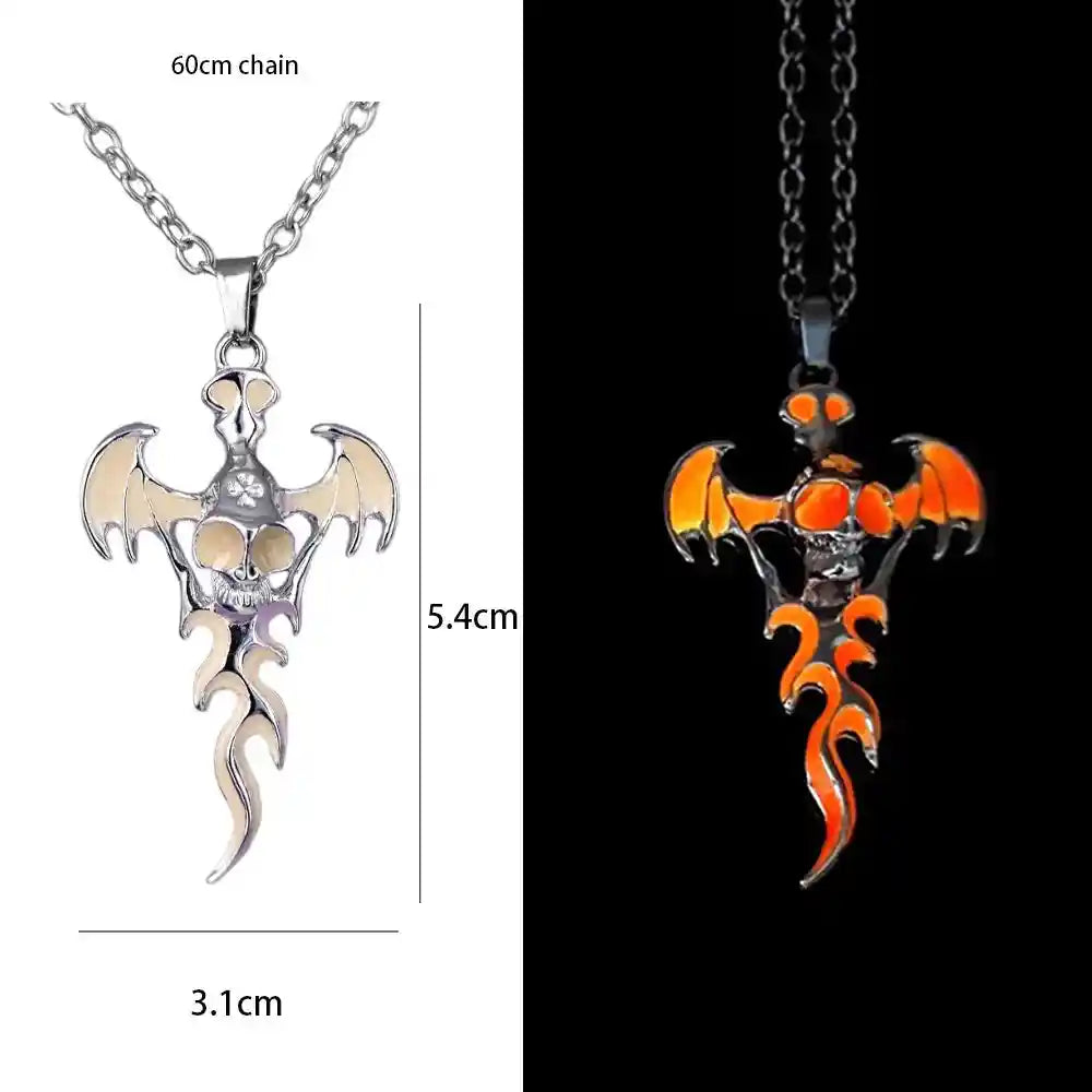 Luminous Alloy Dragon Pendant Glowing Necklace - Pedlar's Attic