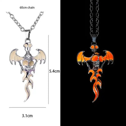 Luminous Alloy Dragon Pendant Glowing Necklace - Pedlar's Attic