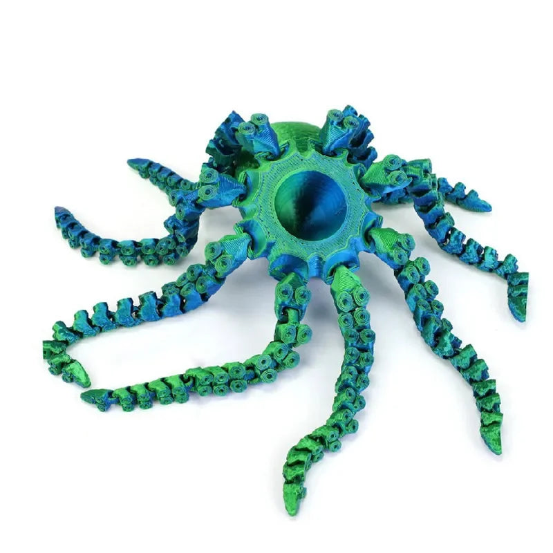 3D Printed Octopus Ornament Creative Animal Landscape Decorations Simulated Octopus Desktop Home Model Party Children's Gift