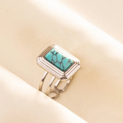 What the Stone Chose — Boho Turquoise Adjustable Ring - Pedlar's Attic