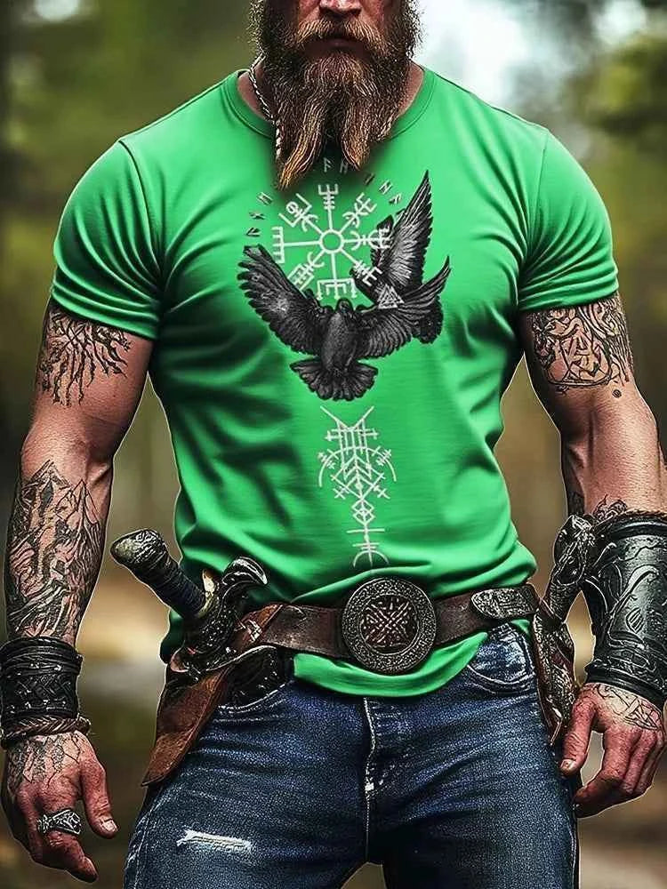 Viking-Crow Viking style T-shirts