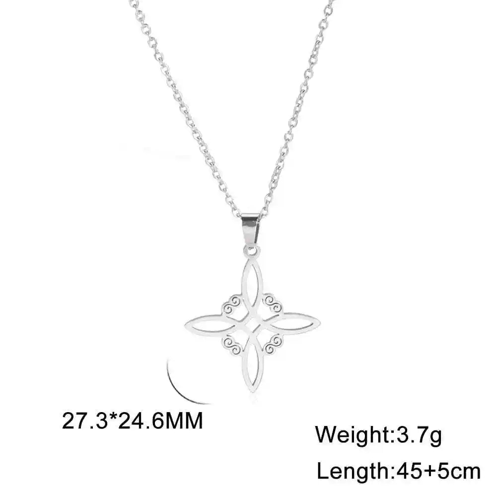 Witch Knot Necklace Stainless Steel - Pedlar's Attic