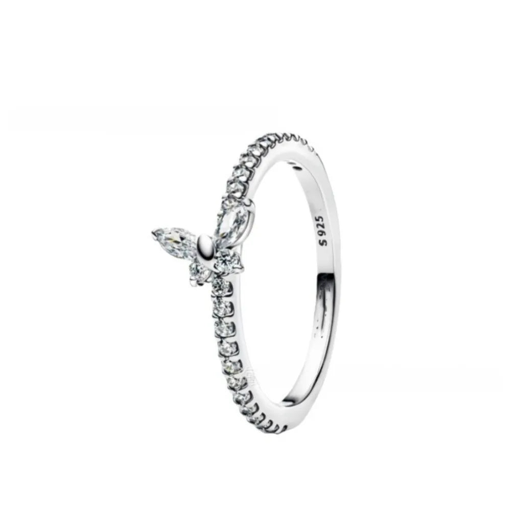 Aether-Reach Ring — 925 Sterling Silver Heart & Butterfly
