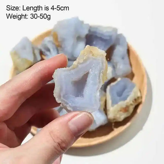 Natural Blue Chalcedony Irregular Agate Raw Stone - Pedlar's Attic