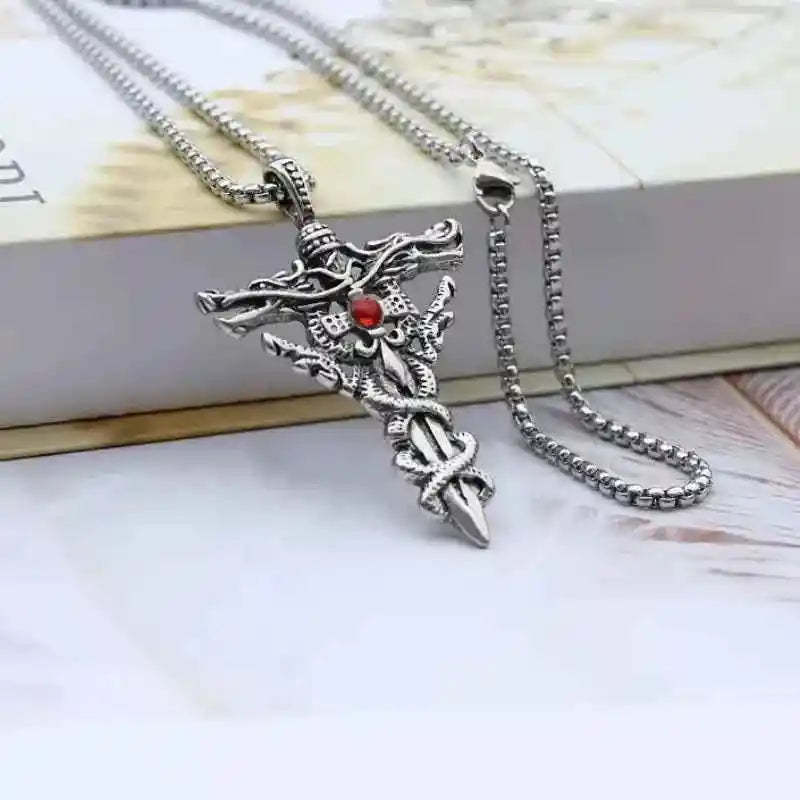 Punk Fashion Titanium Steel Necklace - Pedlar's Attic