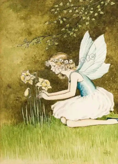 Fantasy Cute Fairy Illustration by Ida Rentou Surrealism Artwork Poster - Pedlar's Attic