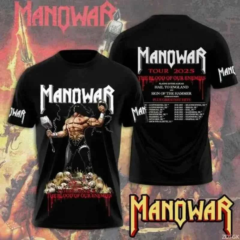 Manowar Band 3D Print T-shirt