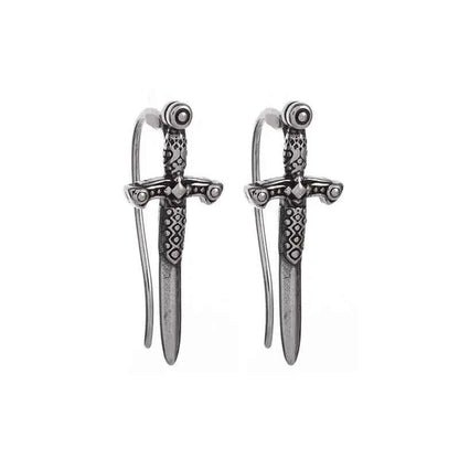Vintage Simple Small Hoop Earrings Stainless Steel Hypoallergenic Earrings for Men Women Cool Indian Boho Jewelry - Pedlar's Attic