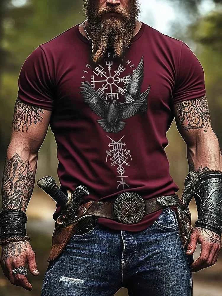 Viking-Crow Viking style T-shirts