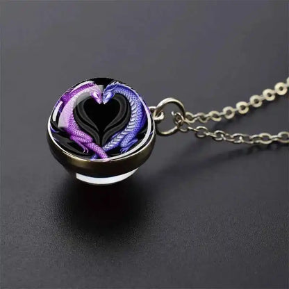 Dragon Glass Ball Pendant - Pedlar's Attic