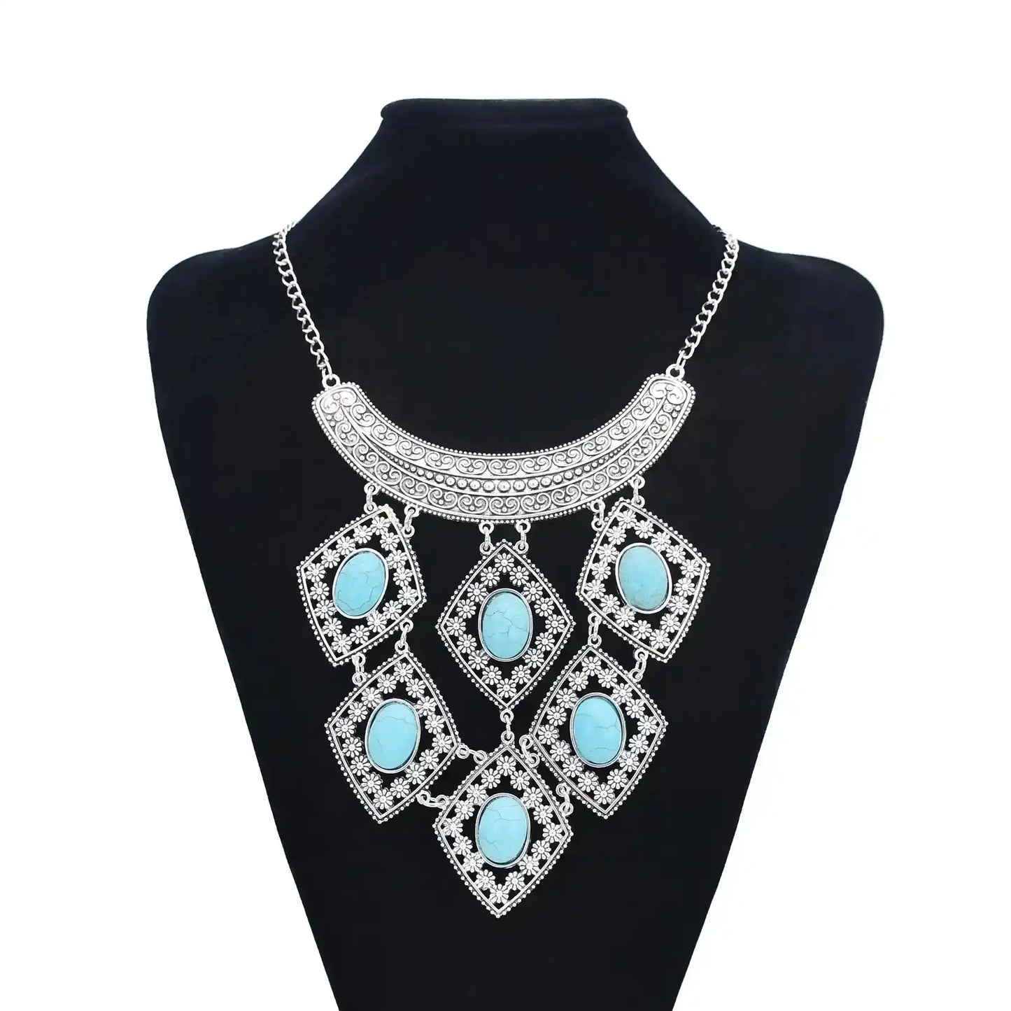 The Wanderer's Collar – Tibetan Boho Statement Necklace