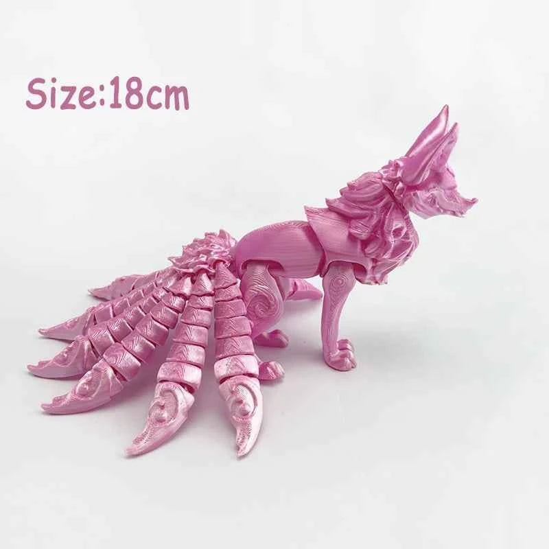 3D Printed Animals Toy Multi-joint Movable Dinosaur Snake Fidget Toy Adults Autism Stress Relief Toys Desktable Decor Kids Gift