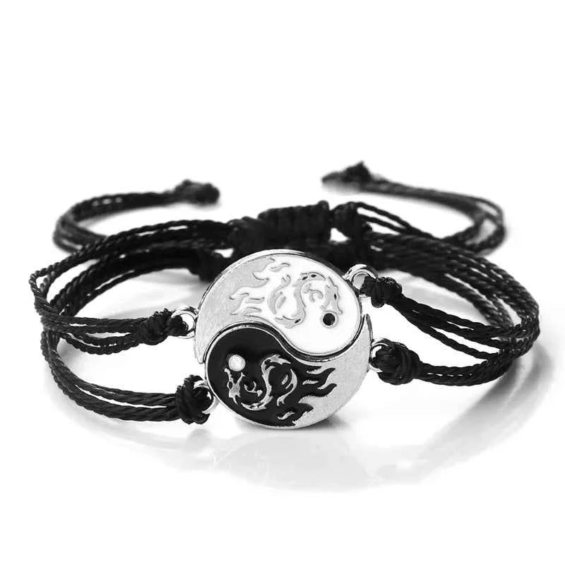 2Pcs/set Dragon Tai Chi Gossip Braided Bracelets lots of styles