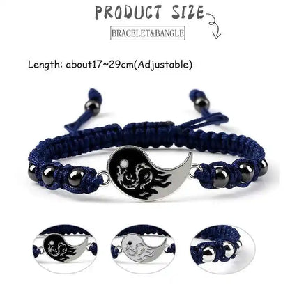 2Pcs/set Dragon Tai Chi Gossip Braided Bracelets lots of styles - Pedlar's Attic