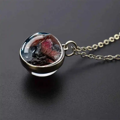 Dragon Glass Ball Pendant - Pedlar's Attic