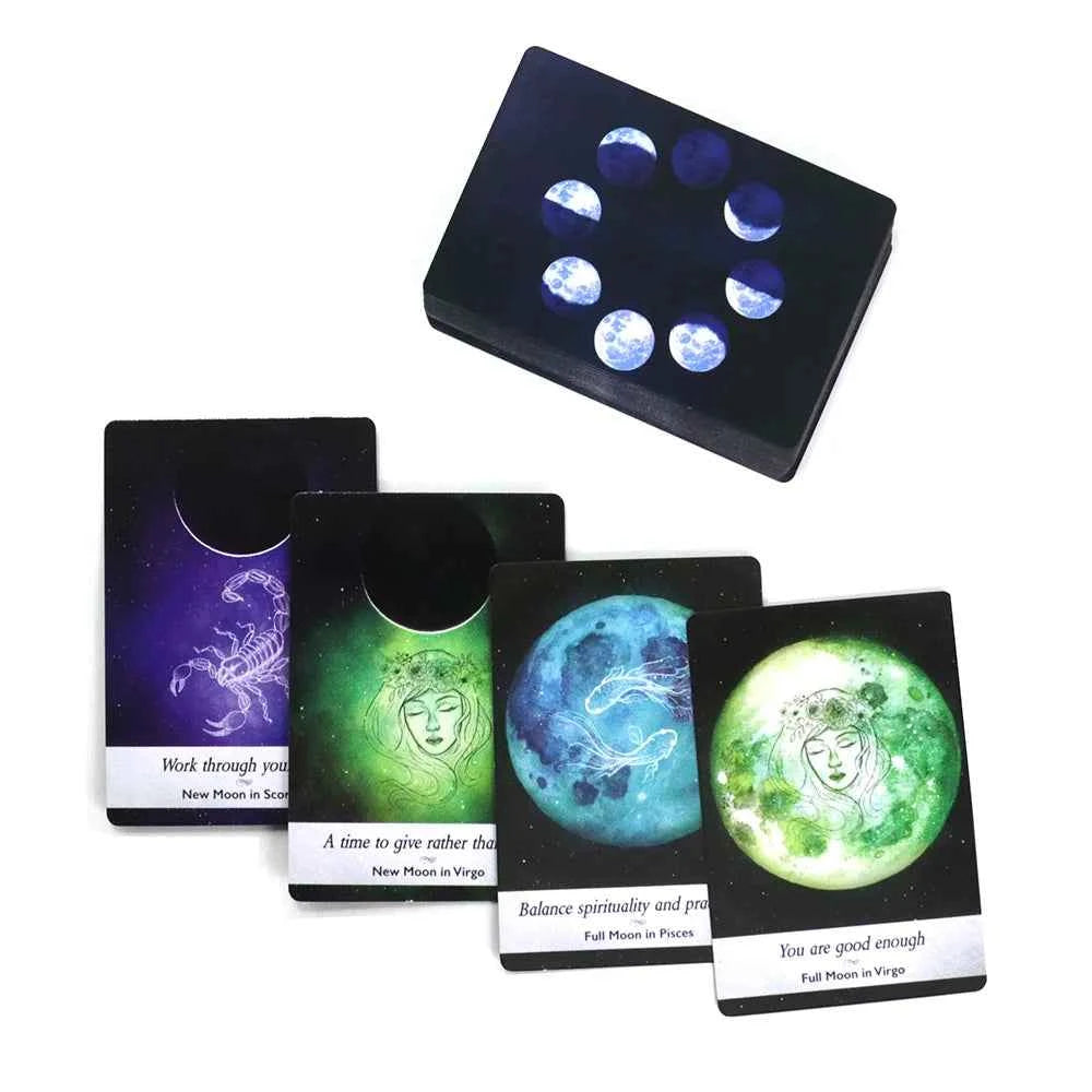 Moonology Manifestation Oracle Tarot Cards Board Game For Fate Divination Entertainment Party Game Entertainment Parties