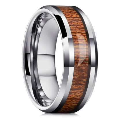Stone Forge Ring — Agate & Stone Inlay Stainless Steel Band