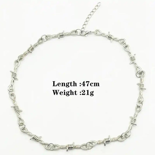 Thorns of the Untamed — Barbed Wire Gothic Choker