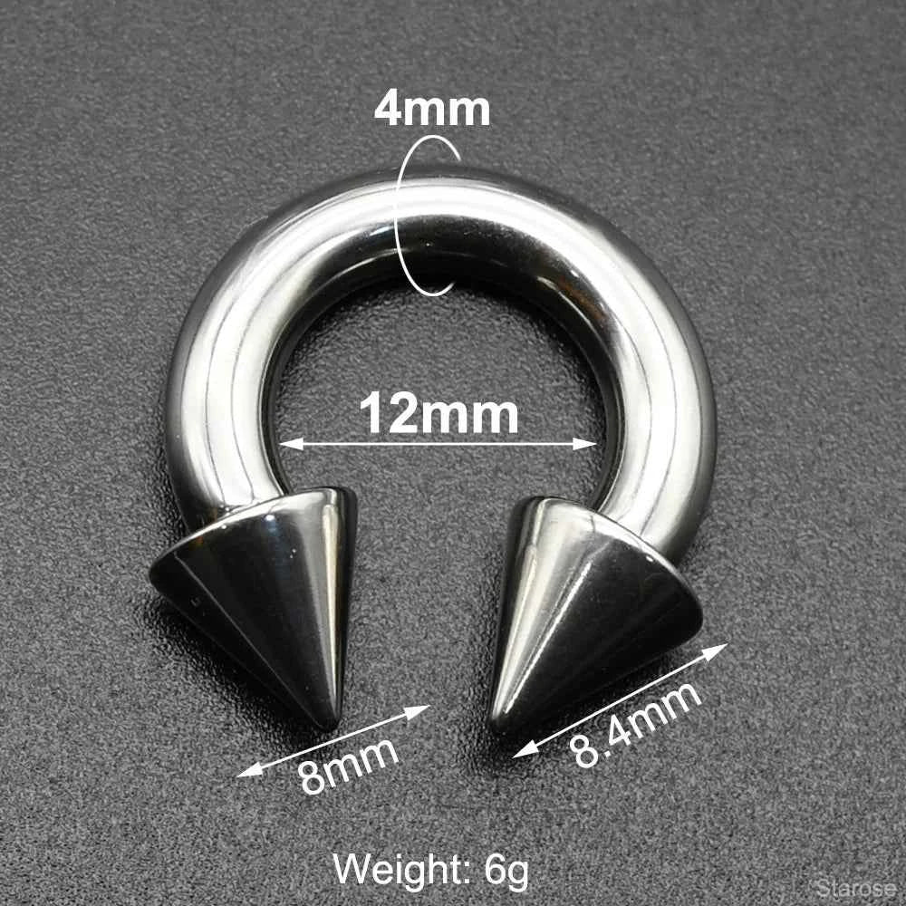Cone Circular Barbell Piercing Septum Nose Ring Hoop Helix Earrings