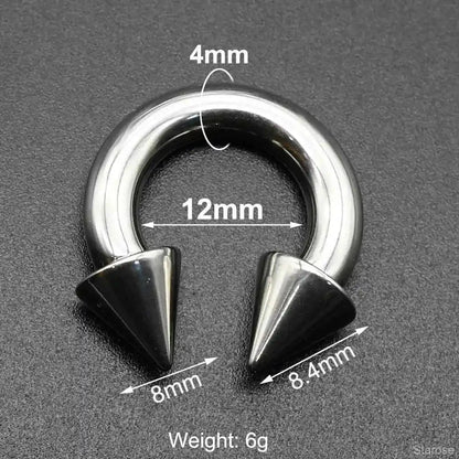 Cone Circular Barbell Piercing Septum Nose Ring Hoop Helix Earrings - Pedlar's Attic