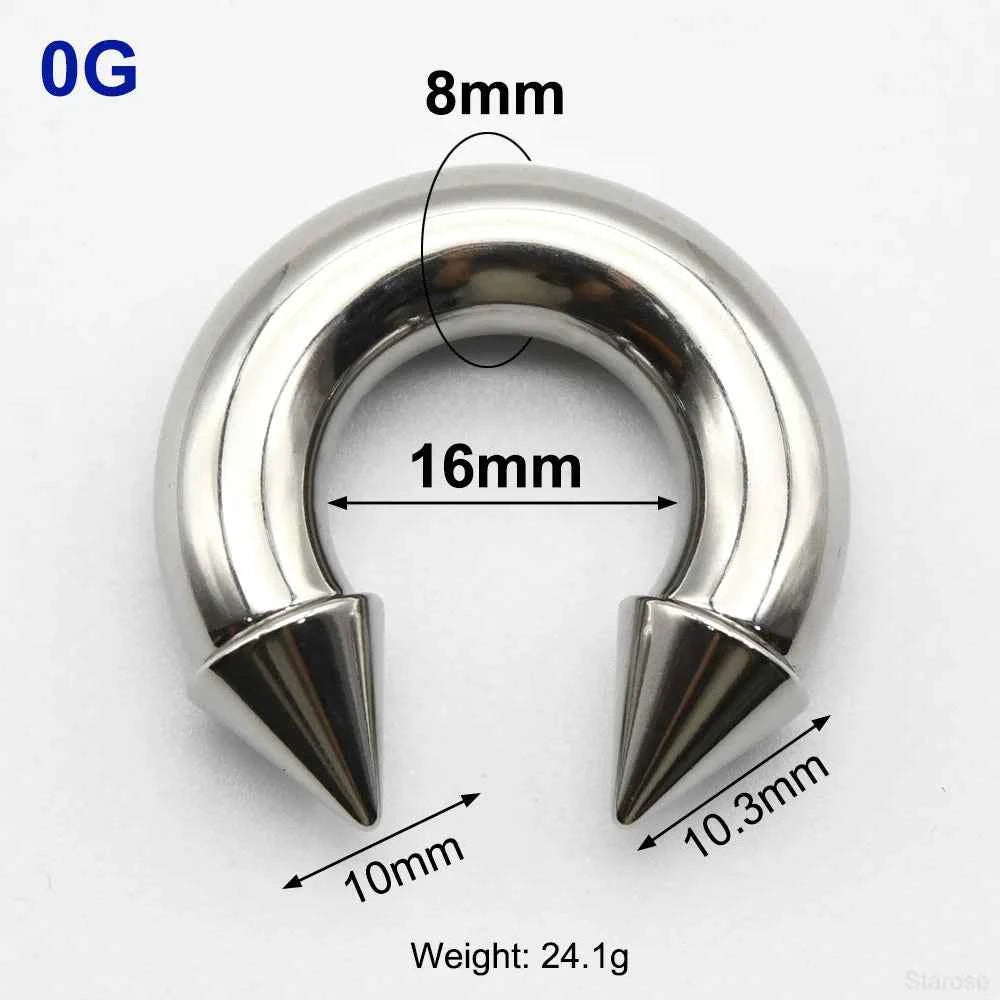 Cone Circular Barbell Piercing Septum Nose Ring Hoop Helix Earrings