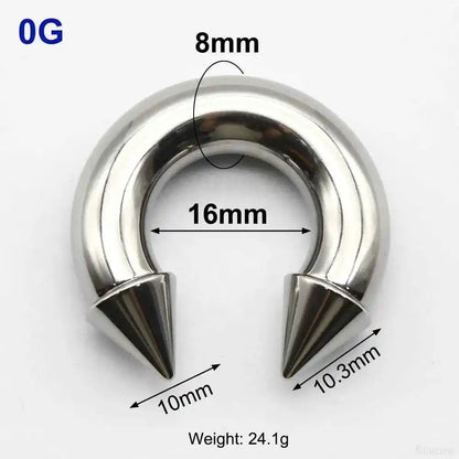 Cone Circular Barbell Piercing Septum Nose Ring Hoop Helix Earrings - Pedlar's Attic