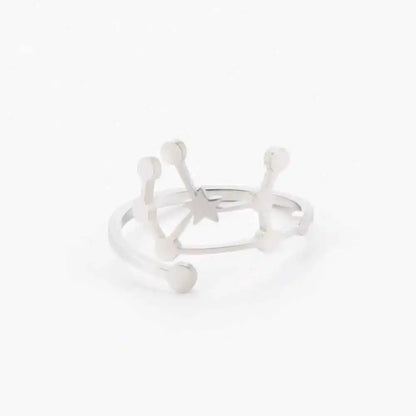 COOLTIME Zodiac Constellation Ring - Adjustable Stainless Steel Jewelry for Your Sign - Ideal Gift for Astrology Lovers - Pedlar's Attic