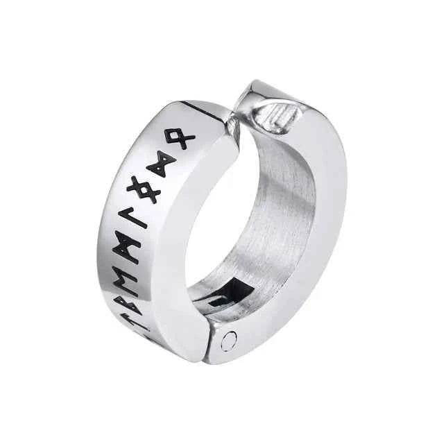 Norse Viking Runes Ear Clips Earrings