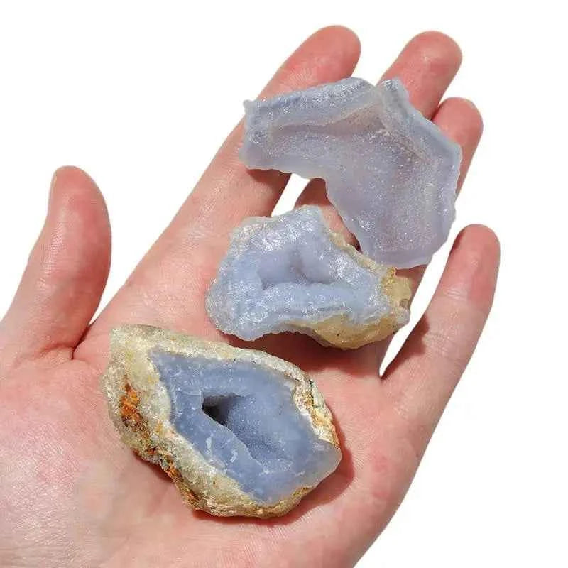 1pc Natural Blue Chalcedony Irregular Agate Raw Stone Energy Mineral Specimens Healing Crystal Meditation For Home Decor