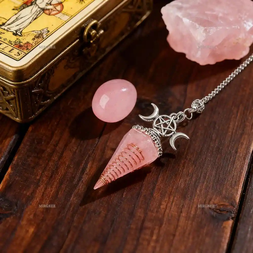 2pcs Amethyst Spirit Pendant Paired with Natural Stone Ornaments - Pedlar's Attic