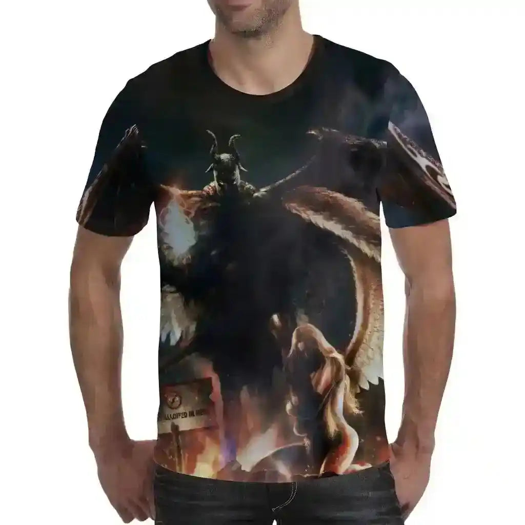 Luminous Angel – Fluorescent 3D Print Unisex Tee