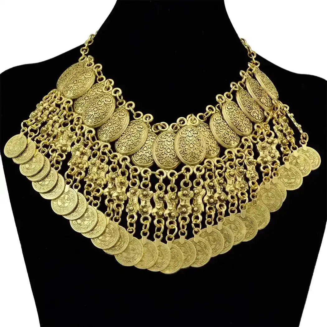 The Wanderer's Collar – Tibetan Boho Statement Necklace