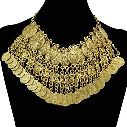 The Wanderer's Collar – Tibetan Boho Statement Necklace